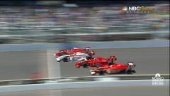 2013 Firestone Indy Lights Close Finish! Freedom 100 4 Wide Finish