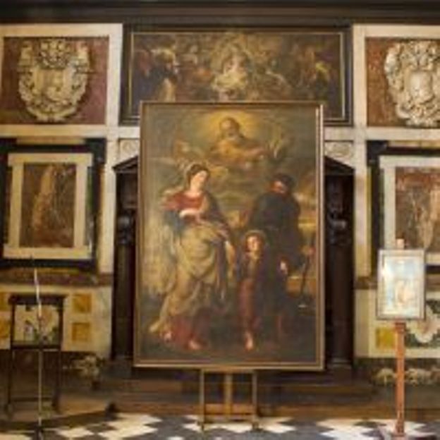 "Le Retour de la Sainte-Famille d'Egypte", peint par Pierre-Paul Rubens, a officiellement retrouvé l'église Saint-Charles-Borromée d'Anvers