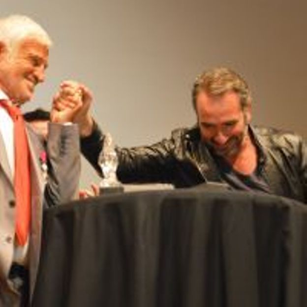 Jean-Paul Belmondo et Jean Dujardin à Bozar