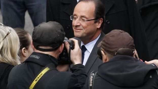 Le candidat socialiste François Hollande
