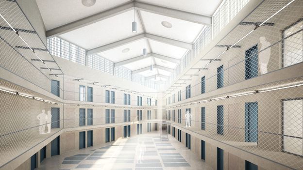 Même les prisons les plus modernes, comme celle qui doit être construite à Beveren (dont on voit ici une image de synthèse), ne pourrait déjouer le "stratgème" de Mohammed Figuigui