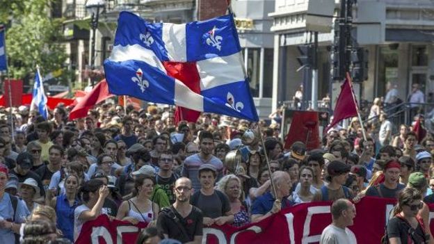 Canada: les Montréalais descendent dans la rue, un avant-goût électoral?