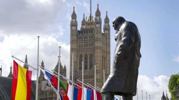 Statue de Winston Churchill à Londres