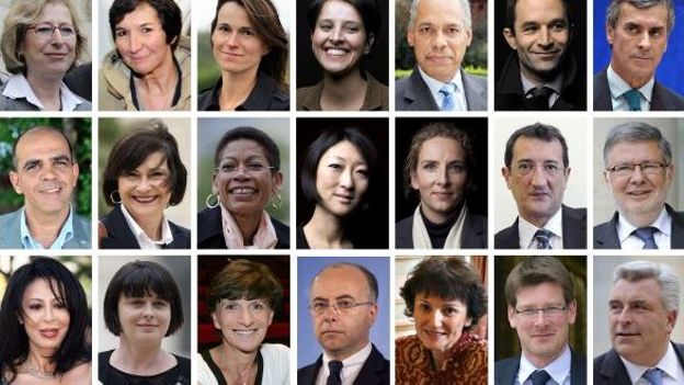 Montage des ministres du gouvernement français