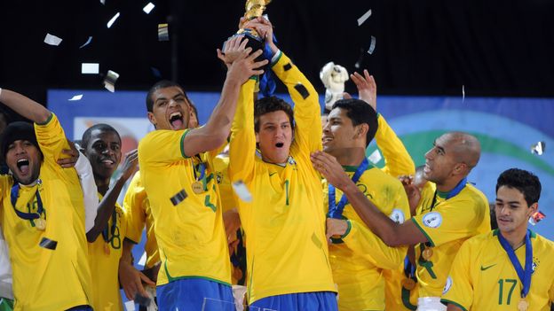 Le Brésil vaiqueur de la Coupe des Confédérations en 2009 en Afrique du Sud