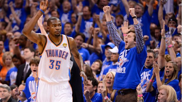 Kevin Durant a une nouvelle fois porté le Thunder vers la victoire