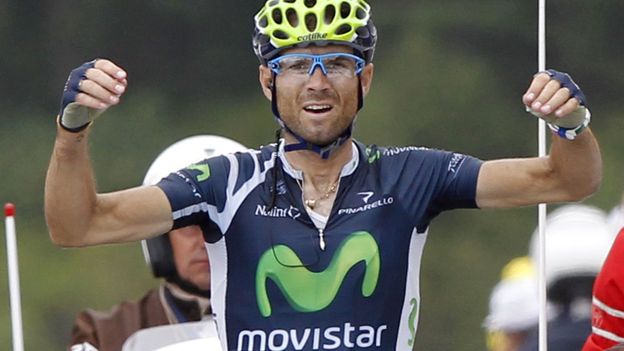 L'étape et le maillot pour Valverde