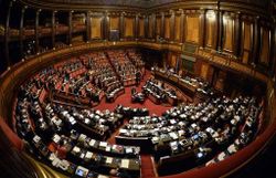 Le Parlement italien le 22 avril 2015, à Rome