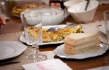  Omelette aux champignons, pancakes au sirop d'érable