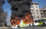 123 Chili: les étudiants manifestent à Santiago, 3 bus incendiés