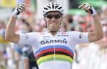 Première en arc-en-ciel pour Hushovd