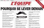 La Une bourrée d'humour de L'Équipe