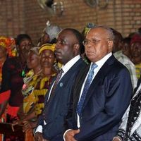 Eugène Diomi Ndongala, ici à gauche d'Etienne Tsishekedi, a disparu selon ses proches