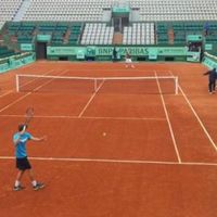 David Goffin à l'échauffement