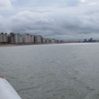 Le littoral à Ostende depuis l'estacade