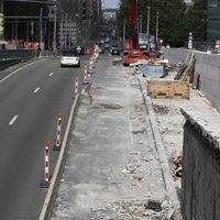 Rue de la Loi: une piste cyclable remplace une bande circulation
