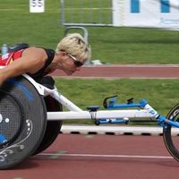 Marieke Vervoort, médaillée d'argent sur 200m