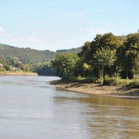 Annevoie, la Meuse en chomage