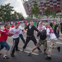 Incidents à Varsovie entre Russes et Polonais