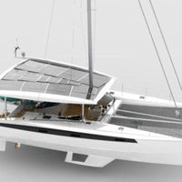 Le bateau sera construit avec de la fibre de verre et de carbone, un alliage solide et léger.