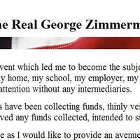 La page d'accueil du site de George Zimmerman