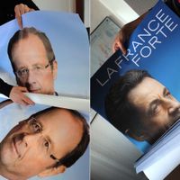 Elysée: François Hollande devant Nicolas Sarkozy, percée historique de Marine Le Pen