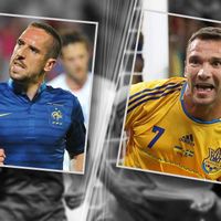 Franck Ribéry et Andrei Shevchenko