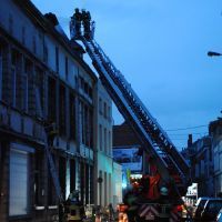 Les pompiers en intervention rue Saint-Brice