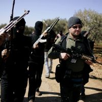 Des rebelles armés dans le nord de la Syrie.