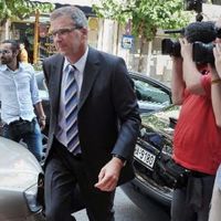 Klaus Masuch, l'un des membres de la troïka, à Athènes dans le cadre de sa mission