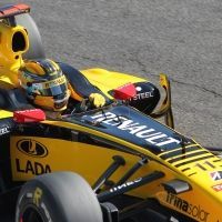 Robert Kubica dans sa Renault