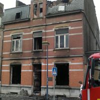 L'immeuble incendié