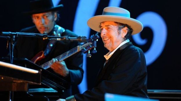 Bob Dylan au Festival des Vieilles Charrues en France, en juillet 2012