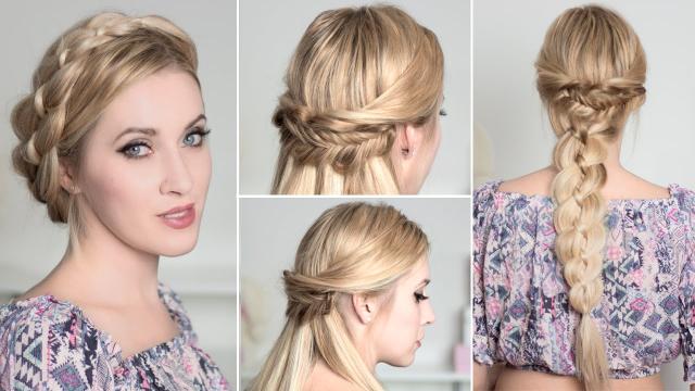 hairstyles for New Years eve 2016 with braids for medium/long hair ...